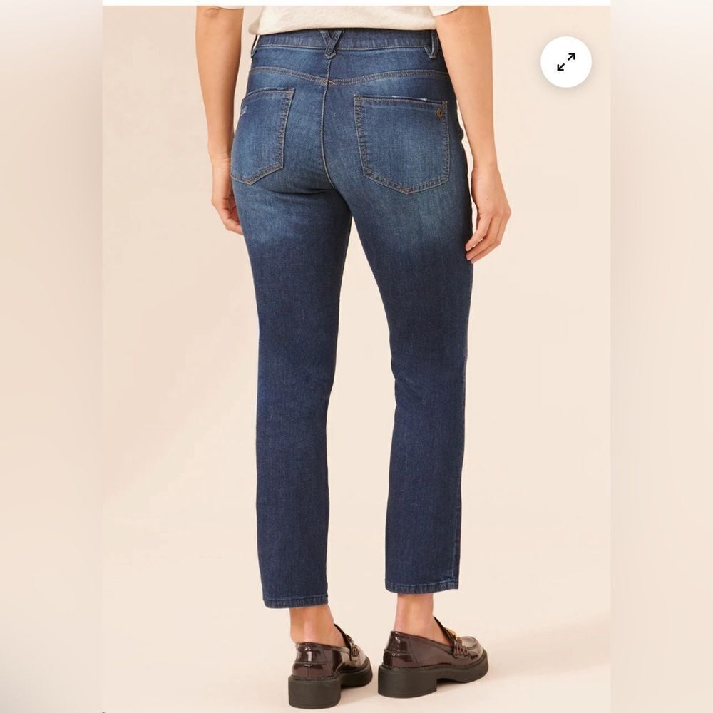 NWOT- “Ab"solution® High Rise Distressed Blue Denim Skinny Jeans- size 2 - Picture 4 of 6